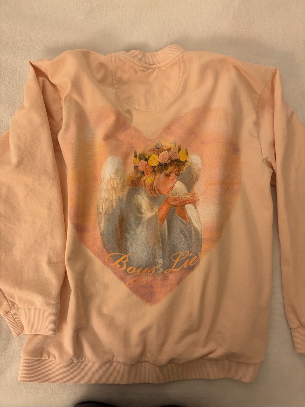 BOYS LIE Goodbye Crew Neck Sweatshirt Pink